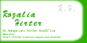 rozalia hirter business card